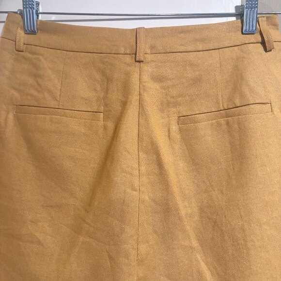 Steve Madden Women Small Linen pleated shorts Butterscotch collar - Picture 6 of 7